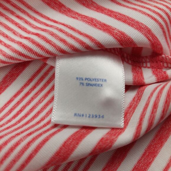 Southern Tide Polo Shirt‎ Mens XL Red Stripe Golf Quick Dry Stretch Valspar Dad - Picture 7 of 9